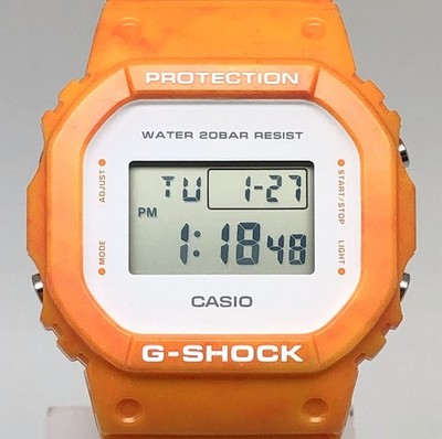 G-SHOCK DW-5600WS-4 Summer Seascape Ocean Wave Orange Watch