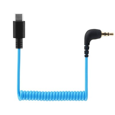 Mic Adapter USB-C to 3.5mm TRS for iPhone 15, Samsung, Android - Coiled Audio Ca