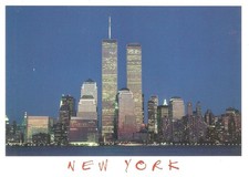 RARE POSTCARD U.S.A NEW YORK CITY  THE WORLD TRADE CENTER TWIN TOWERS 2001