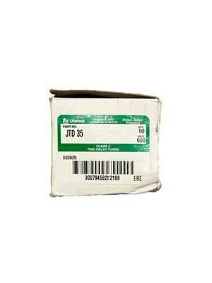 Littelfuse JTD35 POWR-GARD Class J Time-Delay Fuses 35A 600VAC - Lot of 6