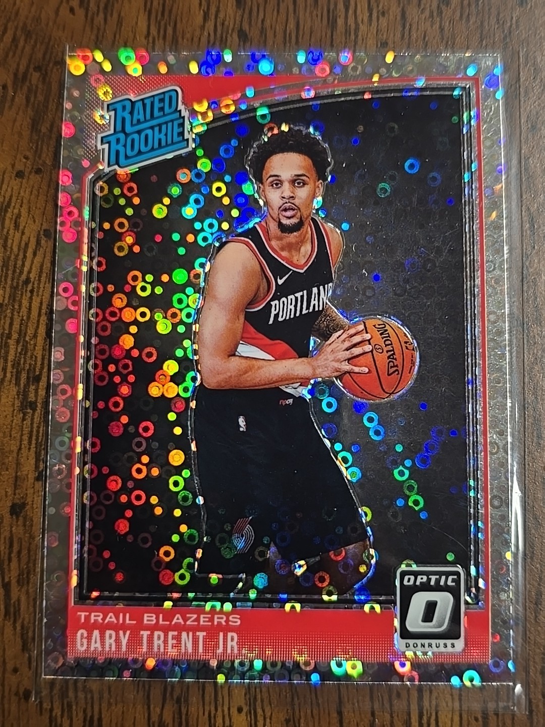 Gary Trent Jr. 2018-19 Donruss Optic Fast Break Silver Prizm RC #199 Portland