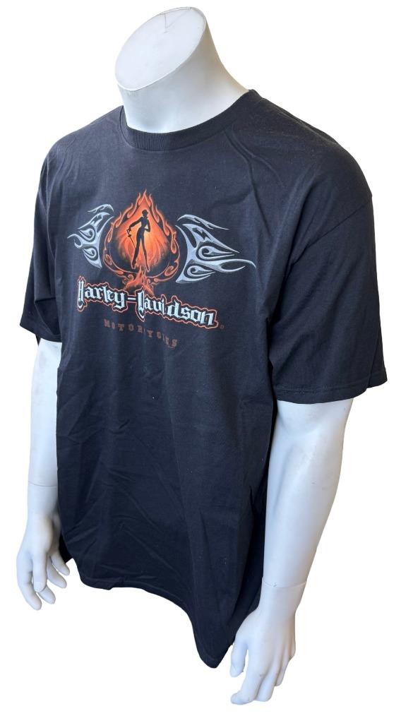 Harley Davidson Men's Woman In Spade Graphic Black Short Sleeve