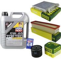 Inspektionskit Filter Liqui Moly ÖL 5L 5W-40 FüR Dacia Duster Logan Mcv Ks_ 1.5