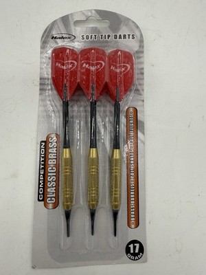 VTG Halex Soft Tip Darts Competition Classic Brass RARE 17 GRAM Poly Shaft NEW