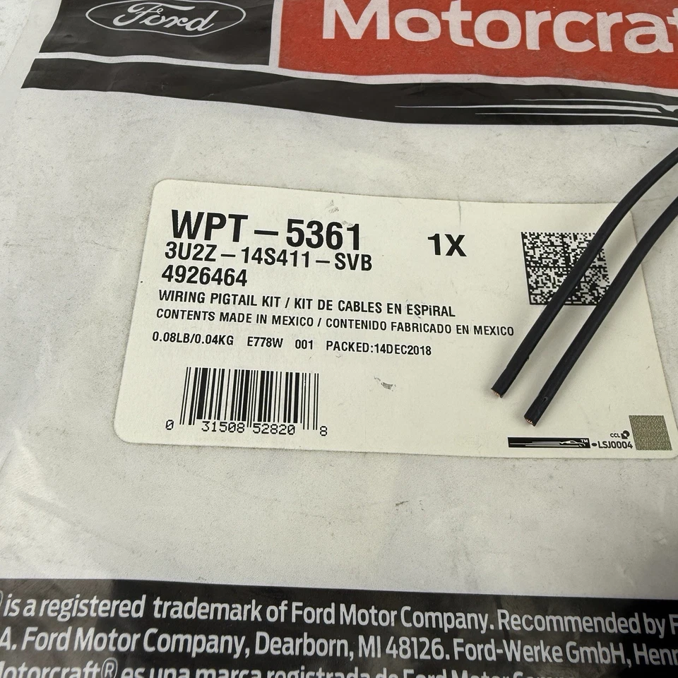 Kit de fiação de porco genuíno Motorcraft WPT-5361 Ford OEM 3U2Z-14S411-SVB - Imagem 2 de 4
