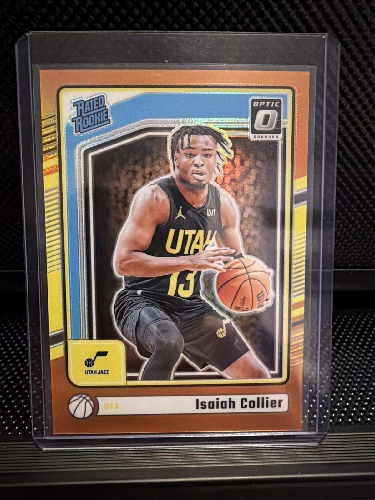 2024-25 Panini Donruss Optic Rated Rookies Isaiah Collier #295 Orange /175 (RC)