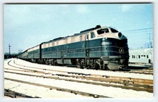 Baltimore & Ohio 1435 EMD Diesel Train Photochrome Postcard 1961