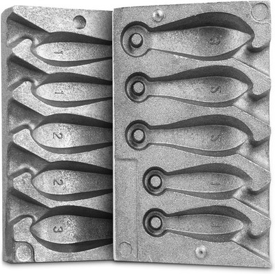 Sinker Mold 1.2.3-Ounce with 5 Cavities Fishing Weight Molds Sinker Molds for