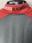 NHL Mens Gray Chicago Blackhawks Long Sleeve 1/4 Zip Mock Neck Jacket Size Large — photo 6
