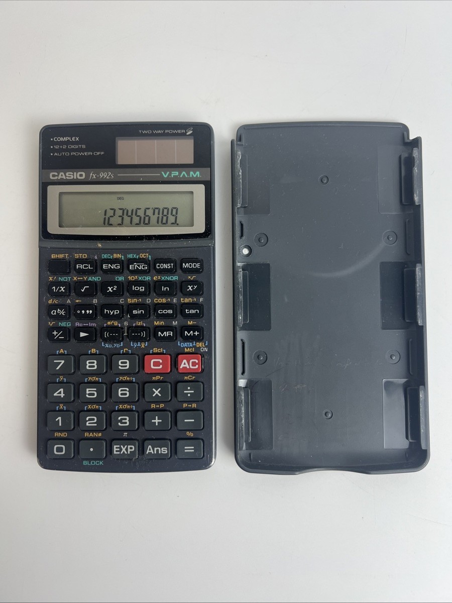 Casio fx-992s Scientific Calculator 1990s Solar Powered Trigonometric  Complex