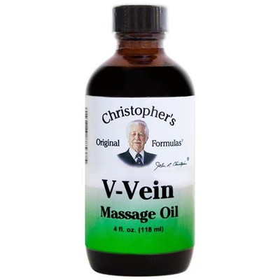 V-Vein Massage Oil 4 oz By Dr. Christophers Formulas