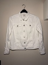 TU Women's Denim Jacket White BNWOT - UK 12 - 100% Cotton