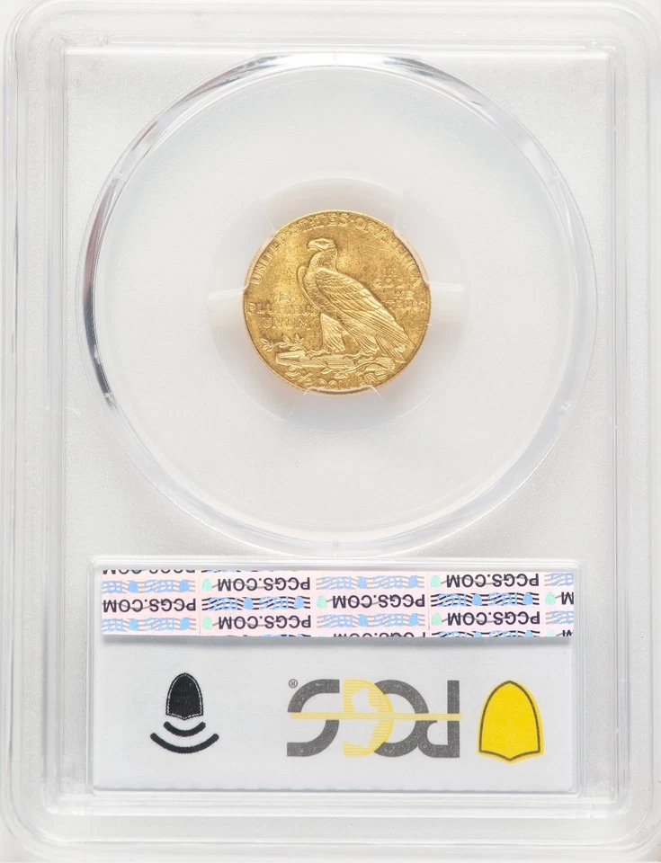 1911 INDIAN HEAD $2.5 QUARTER EAGLE GOLD PCGS MS63 - Image 4 of 4