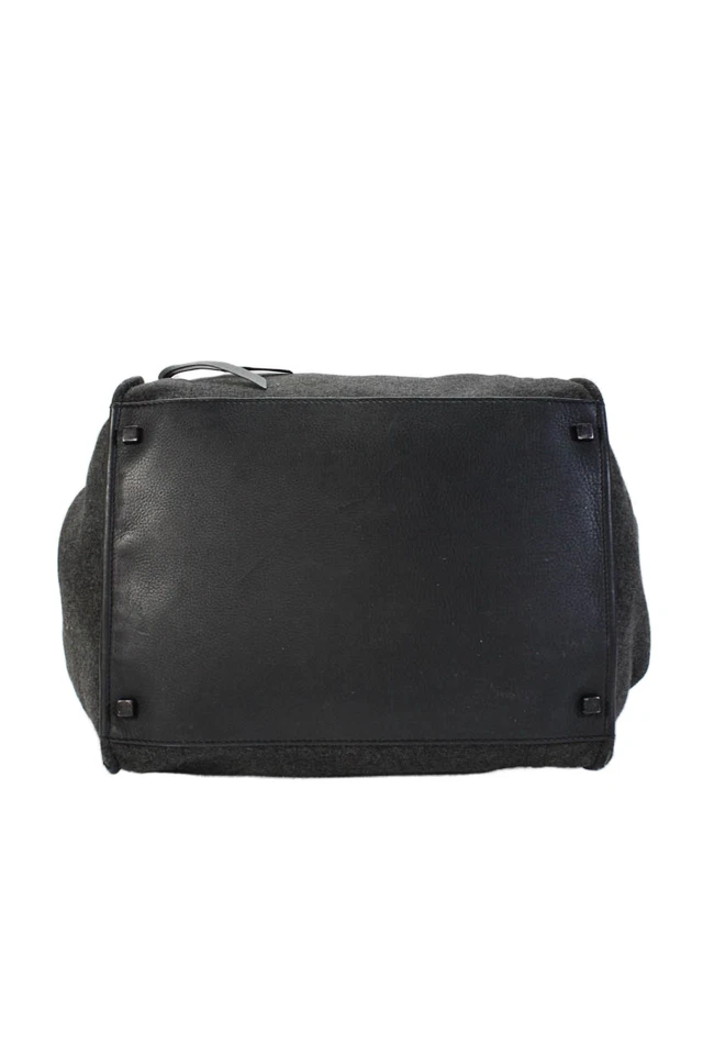 Bolso de Mano Celine Mujer Doble Asa Lana Equipaje Fantasma Gris Negro Foto 4 de 4
