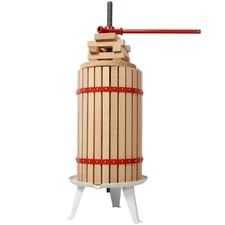 Solid Wood Fruit Wine Press - Apple Grape Berry Crusher, 8-Block Juice Maker