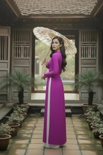 Ao Dai Double Layer - Modern Vietnamese Dress for Lunar New Year T  t - No Pants