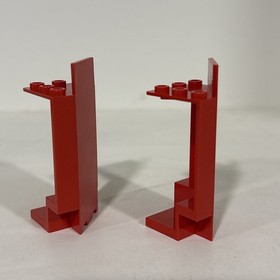 Lego 2X RARE Vintage Red Panel 2345 3x3x6 Corner Wall Part 1584 6060 Knights