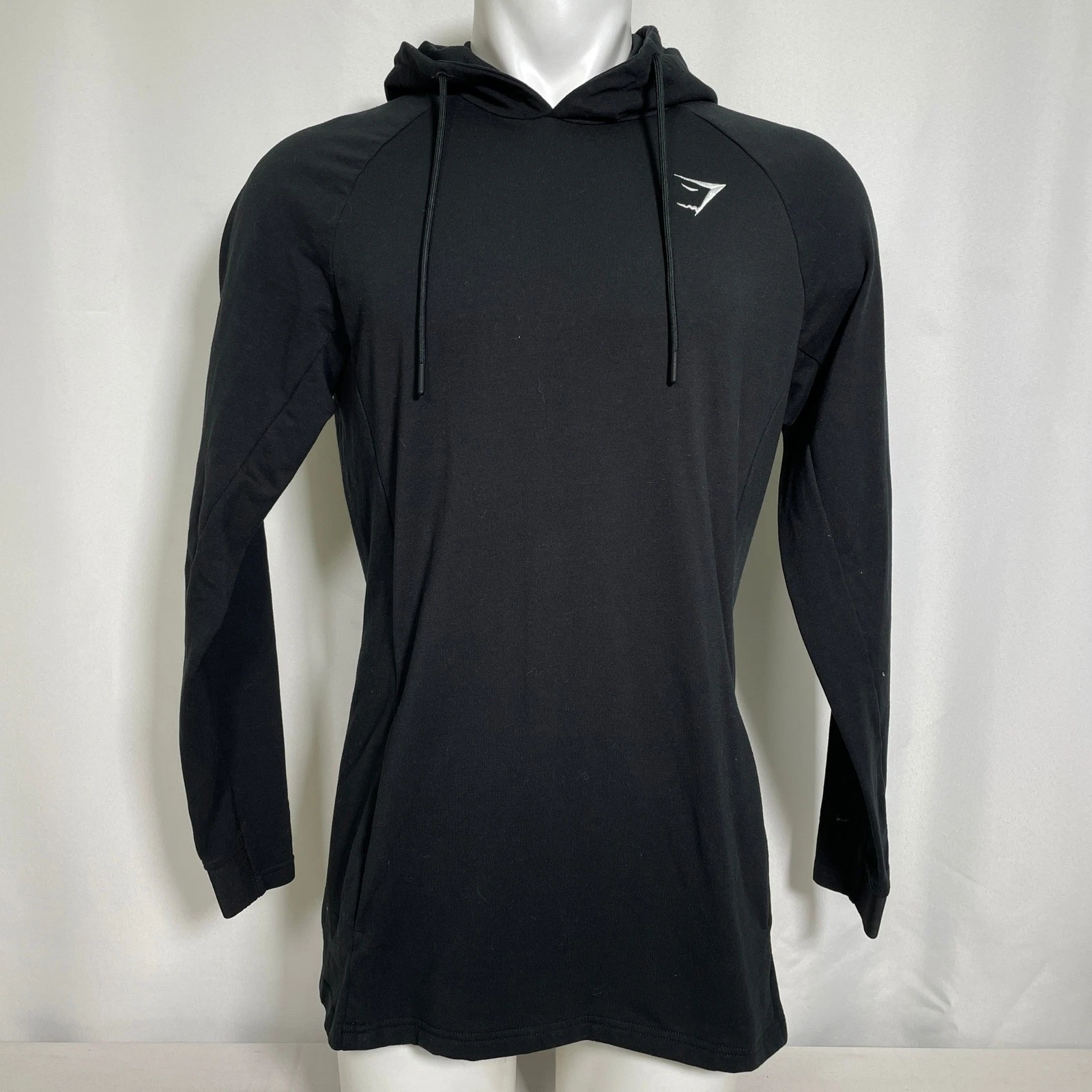 Gymshark Apollo Black Slim Fit Activewear Critical Hoodie Men's MEDIUM