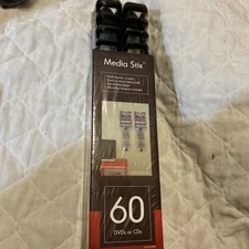 MEDIA STIX 4 Pack Wall Mount CD DVD Organizer Rack Holder Storage Disk Atlantic