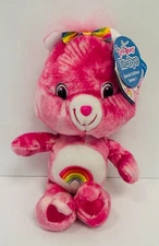 Care Bear 9" Pink & White Tie-Dye Special Edition Series 1 Cheer Bear 2007 w Tag