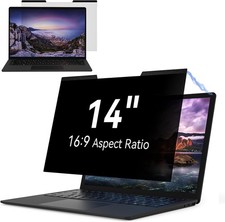 Magnetic 14 Inch Privacy Screen for Laptops, Removable Anti-Glare Blue Light Shi