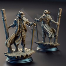 Warforged Pirate Swashbuckler Miniature 3D Printed Soulforged Pirate Duelist