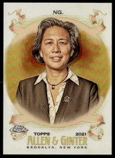 2021 Topps Allen & Ginter Chrome #226 Kim Ng Gold Refractor #/50