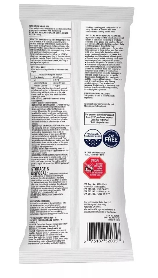 HTH Pool Care Advanced Cleaning for Swimming Pools, 1 lbs - Treats 13,500 Gallon