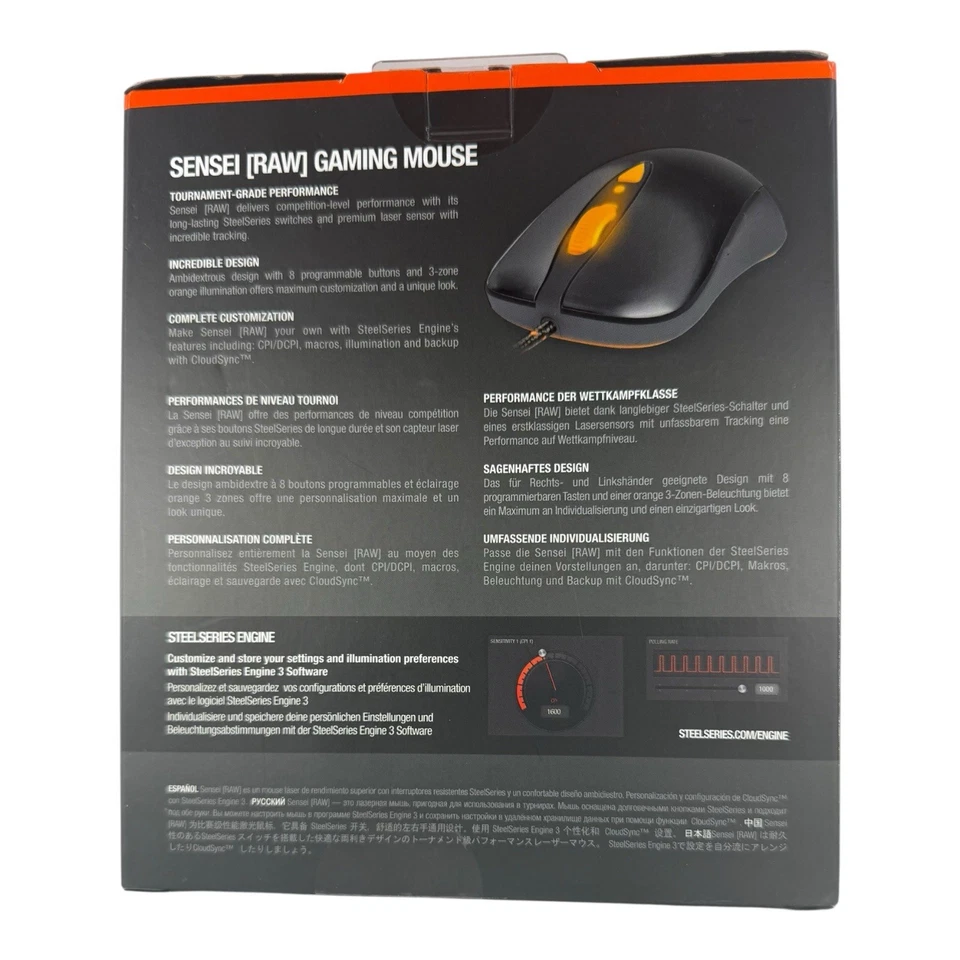 SteelSeries Sensei RAW Cool Gaming Mouse Heat Orange X - BRAND NEW DISCONTINUED - Image 3 of 4
