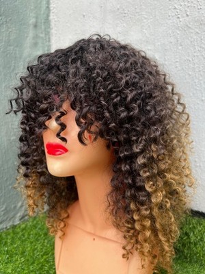 Sasha Curly Ombre schwarz und blond
