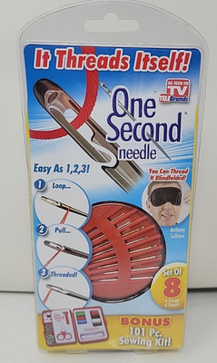 One Second Needle As Seen On TV It Threads Itself Set of 8 Bonus Plus 101 Pc Kit