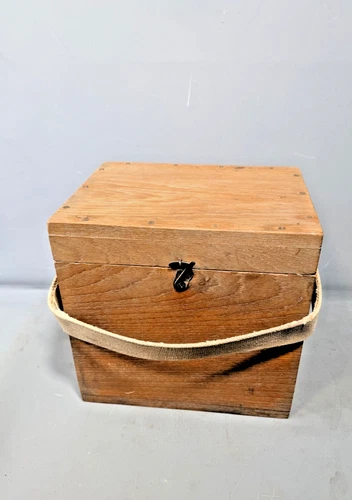 WW1 British Army Wooden Battery Box Field Signal Case Dovetail Military Chest