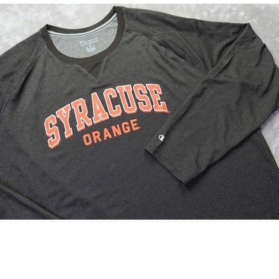 Champion Syracuse Orange Long Sleeve Athletic Shirt Men's 2XL Gray Textured