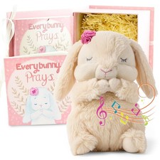 Everybunny Prays Bunny Plush  Musical Prayer Toy for Christening Gifts for Girl
