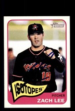 Signed Baseball Card Auto Zach Lee 2014 Topps Heritage Minor League #17 Isotopes