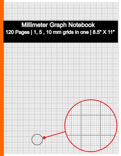 Millimeter Graph Paper Notebook: 8.5 X 11 Inch | 1,5,10 Mm Square Grids in One |