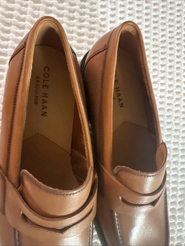 Cole Haan Grand Hawthorne Penny Loafers Men’s 10.5 British Tan Leather C40258 - Picture 3 of 7