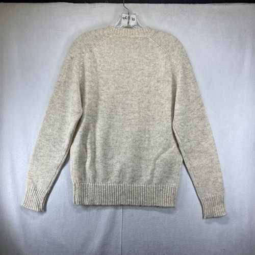 Vintage Sears Rehbock Pullover Herren Medium Beige Wollmischung Natur Neutral Dünn - Bild 2 von 15
