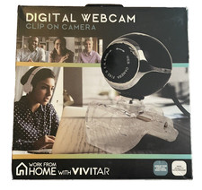 Work from Home Vivitar Digital Webcam w/Clip on Camera