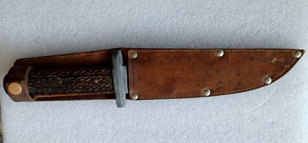 Antique William Rodgers “I Cut My Way” Sheffield Bowie Hunting Knife w/ Sheath c