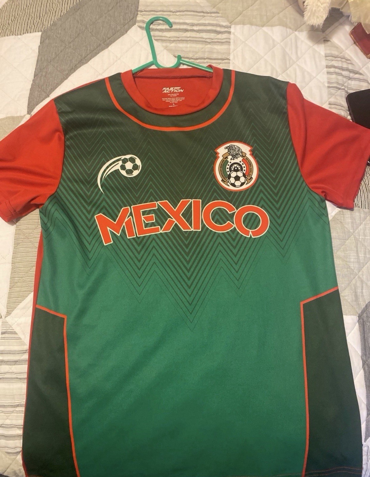 Allison Mexico National Team Soccer Jersey Green Red Football Shirt