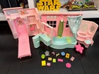 Vintage Barbie Bed Bath Playset House Fold Up Pink Blue Kids Pretend 90-00