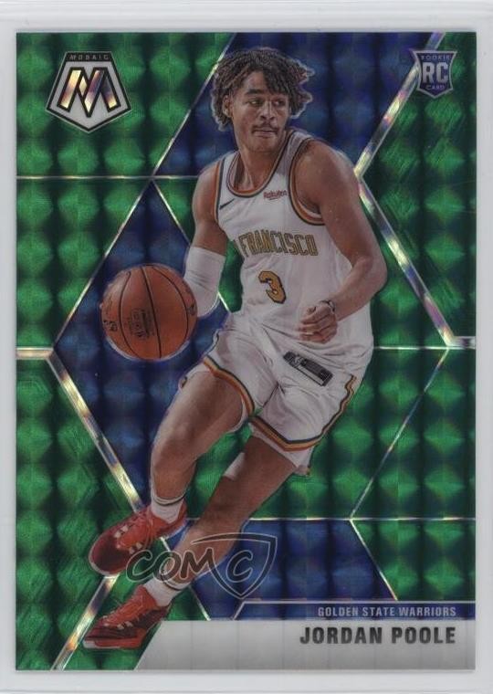 2019-20 Panini Mosaic Rookies Green Prizm Jordan Poole #228 3tb