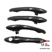 4PCS Exterior Outside Door Handle Primed Black Front Rear Left Right 82651