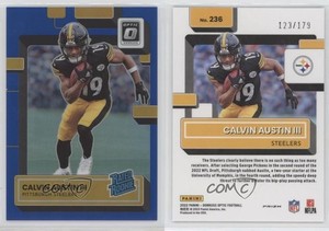 2022 Panini Donruss Optic Rated Blue Prizm /179 Calvin Austin III #236 Rookie RC