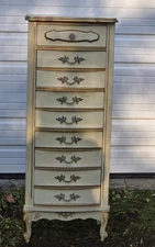 Vintage French Provincial Lingerie Chest Of Drawers Mid Century Furniture 