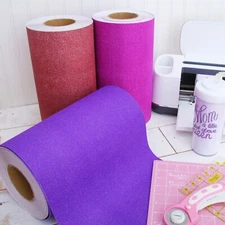 CLOSEOUT! HUGE 55 YD ROLL 12" GLITTER SELF ADHESIVE SIGN VINYL, 12 COLORS CRICUT