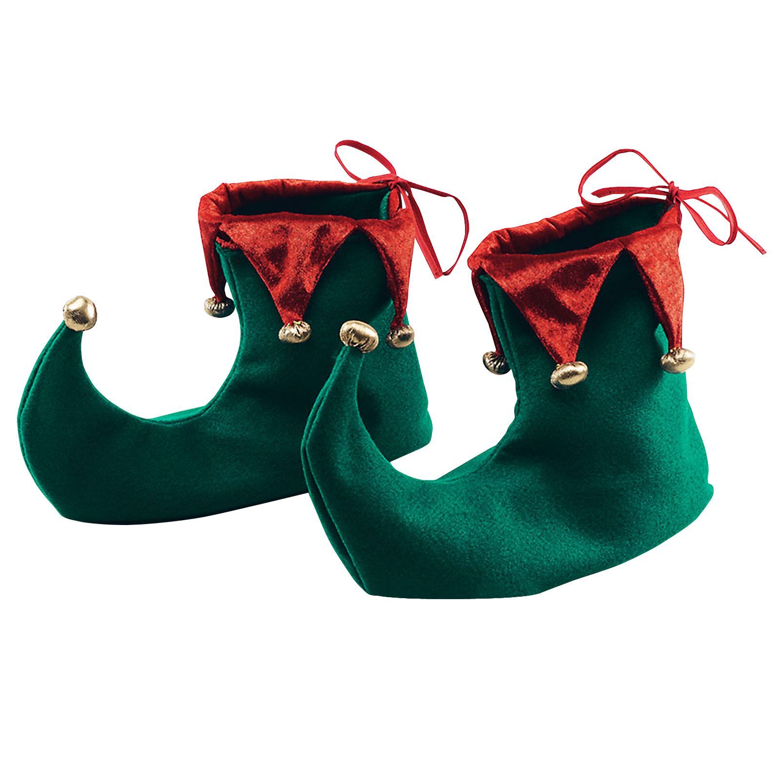De Papá Noel Elfo Verde Rojo Bufón Botas Navidad Disfraz Pies