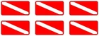 6 mini Scuba Symbol 1x2 Gear Stickers | Vinyl Waterproof Decals Dive Mask Helmet