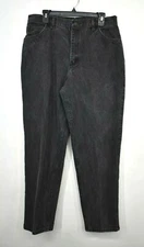 VTG Gitano Jeans Women Black Straight Leg Cotton 5-Pocket Denim Capri 18 Average